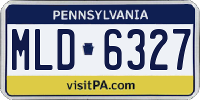 PA license plate MLD6327