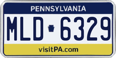 PA license plate MLD6329