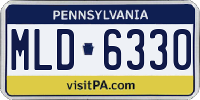 PA license plate MLD6330