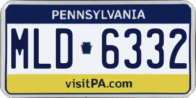 PA license plate MLD6332