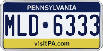 PA license plate MLD6333