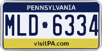 PA license plate MLD6334