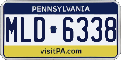 PA license plate MLD6338