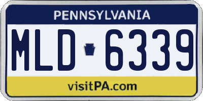 PA license plate MLD6339