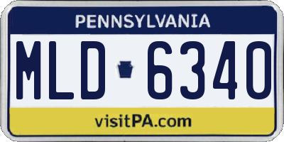 PA license plate MLD6340