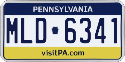 PA license plate MLD6341