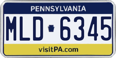 PA license plate MLD6345