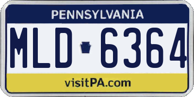 PA license plate MLD6364
