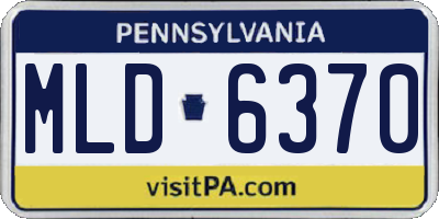 PA license plate MLD6370