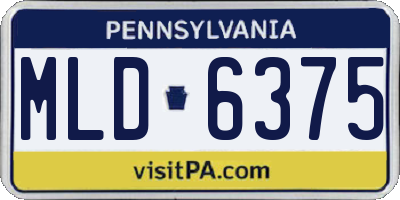 PA license plate MLD6375