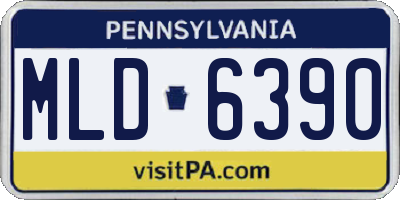 PA license plate MLD6390
