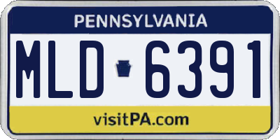 PA license plate MLD6391