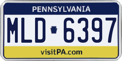 PA license plate MLD6397