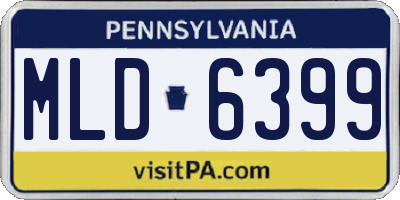 PA license plate MLD6399