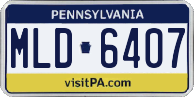 PA license plate MLD6407