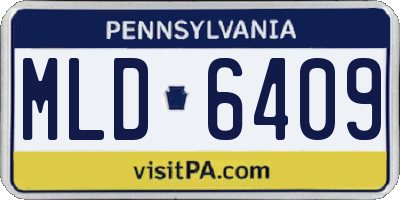 PA license plate MLD6409