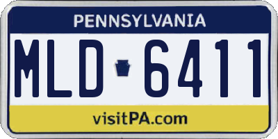 PA license plate MLD6411