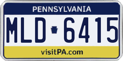 PA license plate MLD6415