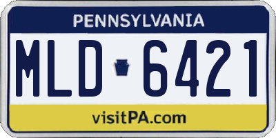 PA license plate MLD6421