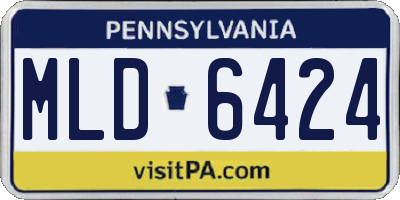 PA license plate MLD6424