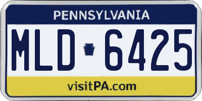 PA license plate MLD6425