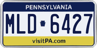 PA license plate MLD6427