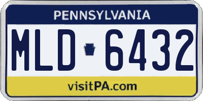 PA license plate MLD6432