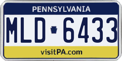 PA license plate MLD6433