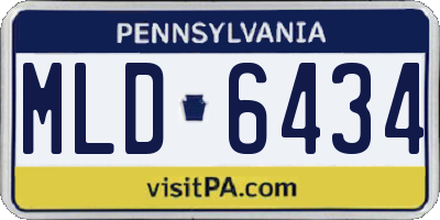 PA license plate MLD6434