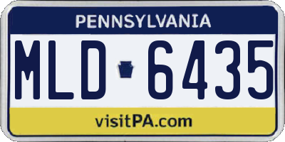 PA license plate MLD6435
