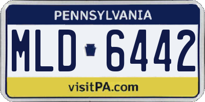 PA license plate MLD6442