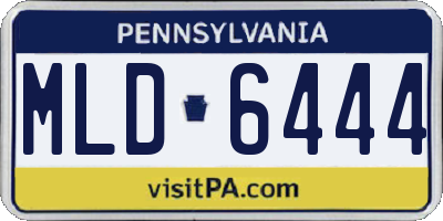 PA license plate MLD6444