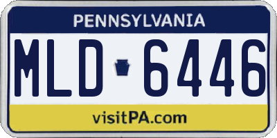 PA license plate MLD6446