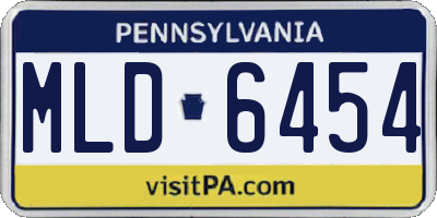 PA license plate MLD6454