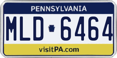 PA license plate MLD6464