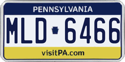 PA license plate MLD6466