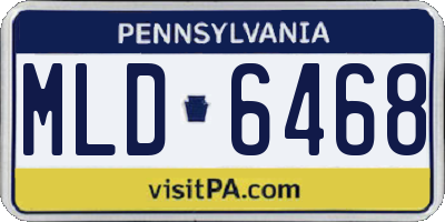 PA license plate MLD6468