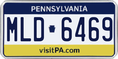 PA license plate MLD6469