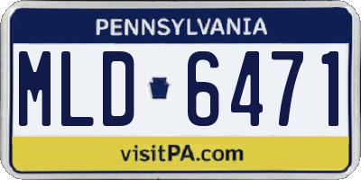 PA license plate MLD6471