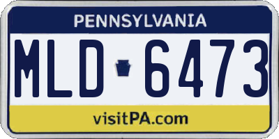 PA license plate MLD6473