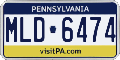 PA license plate MLD6474