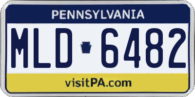 PA license plate MLD6482