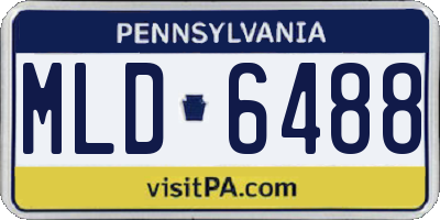 PA license plate MLD6488