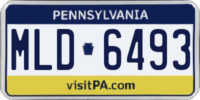 PA license plate MLD6493