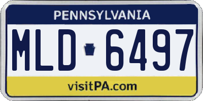 PA license plate MLD6497