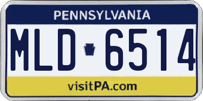 PA license plate MLD6514
