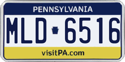 PA license plate MLD6516