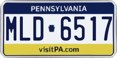 PA license plate MLD6517