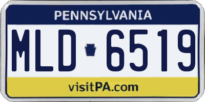 PA license plate MLD6519