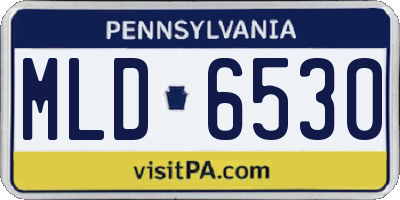 PA license plate MLD6530